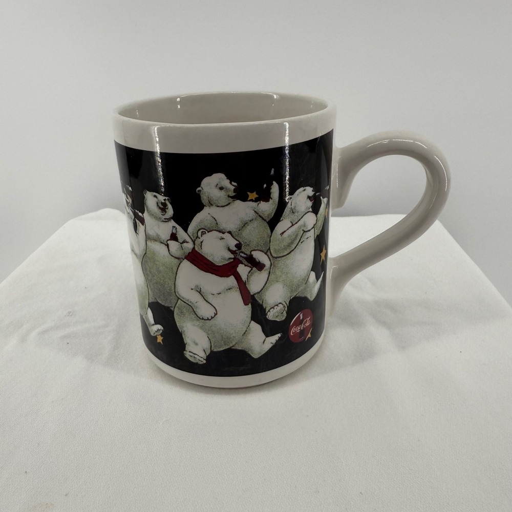 Coca Cola Polar Bears Mug Gibson 1994 Brand Dinnerware & Mugs Christmas Vintage